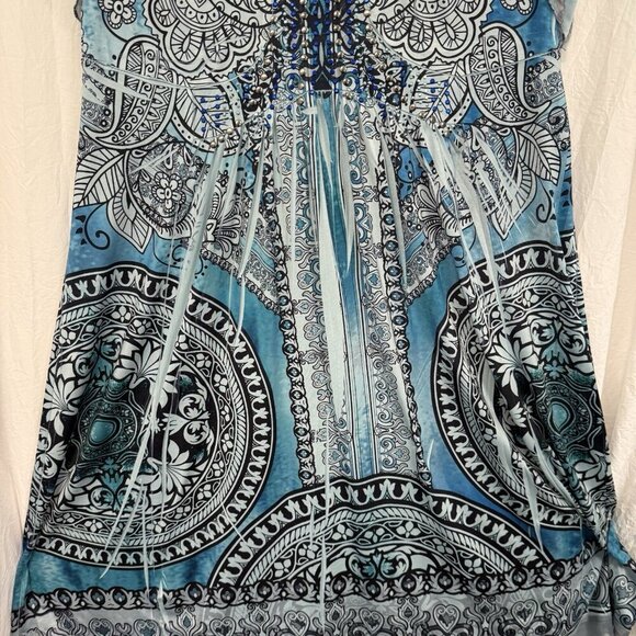 Unity World Wear Dress Size Large Boho Artsy Hippie Stretchy - Picture 5 of 10